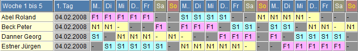 Schichtplan 23